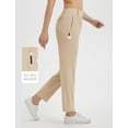 thumbnail image 3 of BALEAF Women's Pants with Pockets Belt Loops High Waisted Golf Travel Business Casual Dressy Slacks Stretch UPF 50+ Beige XS, 3 of 7
