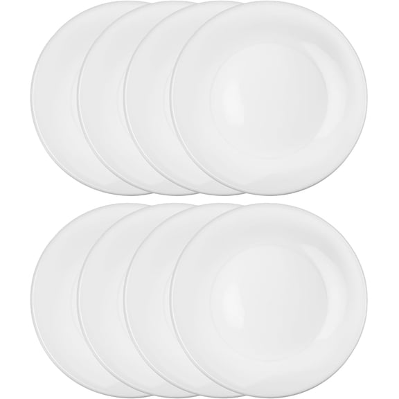 Ceramic Dessert Plates Set of 8, 6 Inch White Appetizer Plates, Round Small Plate for Cake Snacks, Porcelain Serving Plate for Appetizers, Microwave Oven and Dishwasher Safe (8 Pcs)