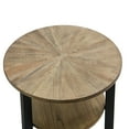 thumbnail image 5 of JESONVID End Table with 2-Tire Storage Shelf, Round Wood End Table for Living Room Home, 25.2", 5 of 8