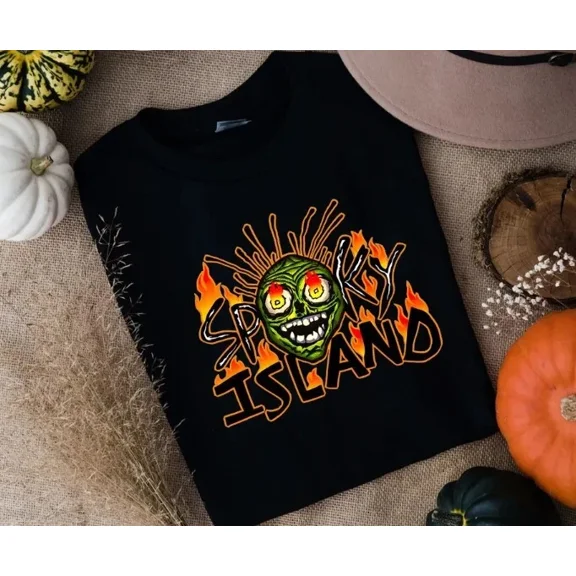Vintage Spooky Island Collage Unisex T-shirt