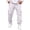 White, variant on Basysin Men Jogger Cargo Pants Elastic Drawstring Waist With Pockets Trousers Solid Color Lounge Walking Jogging Outdoor Casual Workout Home