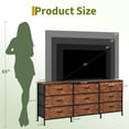 thumbnail image 3 of Huisuilinss Fabric Dresser TV Stand For 55-75 Inch TVs,9 Drawer Dresser For Bedroom,Modern Wide Chest Of Drawers,Entertainment Center For Hallway Closet Living Room Entryway, 3 of 9