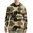 thumbnail image 3 of QATAINLAV Long Sleeve Shirts for Men with Hood Fashion Camouflage Fishing Hiking Camping Hoodies 2025 Summer Lightweight Quick Dry Rash Guard Shirt Khaki L Limited Time Sale, 3 of 5