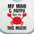 thumbnail image 4 of Inktastic Mimi and Pappy Love Me Boys or Girls Baby Bib, 4 of 4
