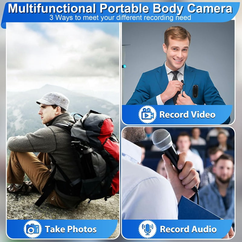 Mini Body Camera, 1080P HD Portable Video Recorder with Night Vision, Motion Detection 10HR Recording Pocket