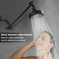 thumbnail image 6 of chalian Rain Shower Head Extension 12 Inch Adjustable Rain Shower Head Extension Arm Stainless Steel Shower Head Holder G1/2 Universal Connector Compatible (Matte Black), 6 of 14