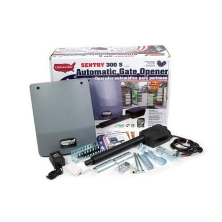 USAutomatic 020320 Sentry 300 S Commercial Grade Automatic Gate Opener- Single Solar Gates 20 feet 400 lbs No Wiring Needed its Plug -N -Go