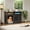 Black2, variant on Senfot 44.5 Inch P2 Particle Board 15mm Square Tube Dog Crate Furniture Indoor Pet Kennel Gray X Frame Side Table Cage