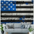 thumbnail image 4 of Fenyluxe  American Thin Blue Line Flag Police, Tapestry Colorful Wall Hanging Tapestry Picnic Sheet Wall Decor Tapestry for Living Room Bedroom Dorm Painting, 4 of 6