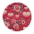 thumbnail image 2 of PIKWEEK  Valentine's Day Heart  Round Tablecloth, Fitted Round Table Cloth with Elastic Edge Wipeable Table Protector for Indoor Outdoor Party Picnic, 2 of 7