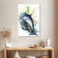 thumbnail image 2 of Elephant Stock Dolphin Underwater Wall Art - Vertical Canvas Wall Art - Living Room Wall Decor - Animal Canvas - Beige And Gray Decor - 24" x 36", 2 of 8