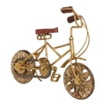 thumbnail image 6 of 4"W, 8"H Multi Colored Metal Bike Sculpture with Wood Wheels, by DecMode (2 Count), 6 of 11