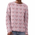 thumbnail image 2 of Winter Plus Size Fall Sweaters for Women Women Christmas Tree Snowflake Reindeer Long Sleeve Knit Xmas Sweater Pink L, 2 of 8