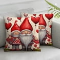 thumbnail image 2 of Valentine Red Hugs Love Heart Gnomes Throw Pillow Covers Love You Happy Wedding Cushion Case Decoration for Valentines Day Sofa Couch Set of 2, 2 of 6