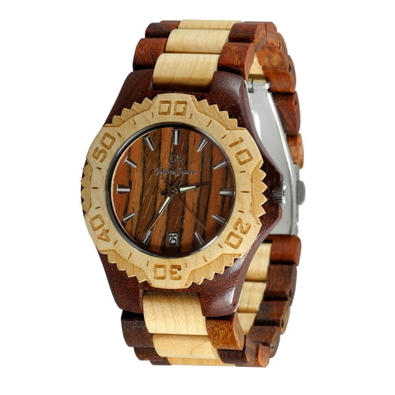 Handmade nature Wood watch-Wooden watch with date-wedding-Anniversary gift-Men's watch-Women's watch-Unisex watch-nature rosewood and Maple wood watch- Gamma I Series 2