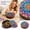 A003- C, variant on Round Wooden Jewelry Box with and Floral Diamond Art Design, Set of 1, Dark Wood Finish, for Diamond Painting Accessories and Jewelry Storage, Decorative Keepsake Box