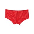 thumbnail image 6 of iiniim Men Patent Leather Briefs Low Rise Drawstring Boxer Shorts Clubwear Red XXL, 6 of 7