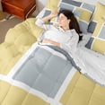thumbnail image 4 of Feelyou Yellow Grey Checkered Bedding Comforter Set 7pcs, Square Abstract King Bedding Sets, Modern Fashion Buffalo Reversible Bed Sheets, Ultra Soft Bedroom Decor, 4 of 7