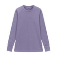 thumbnail image 6 of Tunic Top for Girls Fashion Long Sleeve Shirt with Thumb Hole Loose Tshirt Crew Neck Fall Blouse Teen Girl Clothes Purple 130, 6 of 7