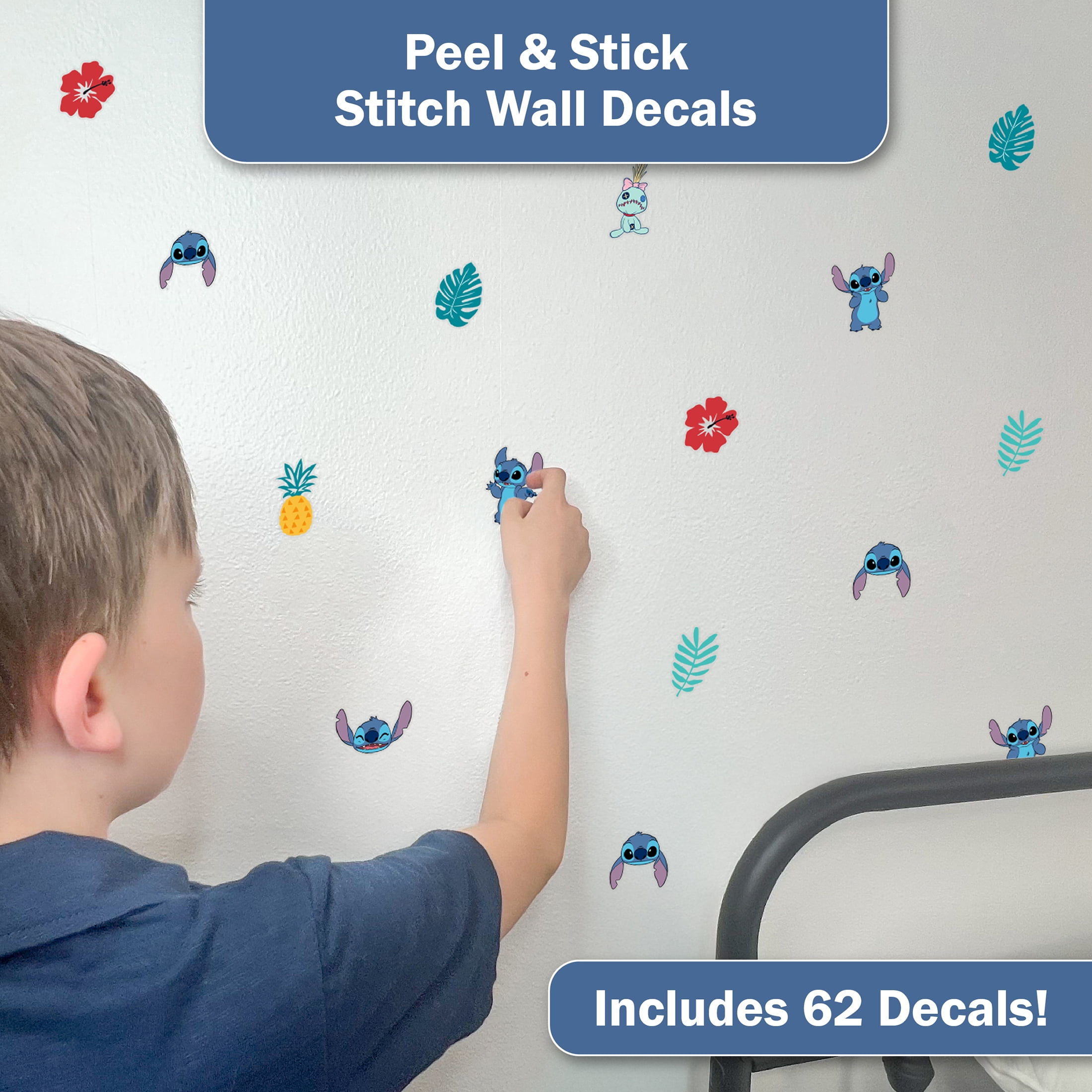 Wall Palz Stitch Vinyl Wall Decals Peel and Stick Room Decorations