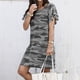thumbnail image 4 of Vestidos Para Mujer Vestidos Casuales de Moda Cuello Redondo Manga Corta Vestido Estampado de Camuflaje Odeerbi  ODB166090, 4 of 6
