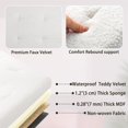 thumbnail image 4 of Banco otomano plegable con almacenamiento – Taburete otomano de terciopelo de peluche, asiento acolchado, pecho de almacenamiento, tienda de mantas, para entrada, sala de estar, 4 of 4