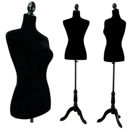 Ktaxon Black Female Mannequin Torso Dress Form Display W/ Black Tripod