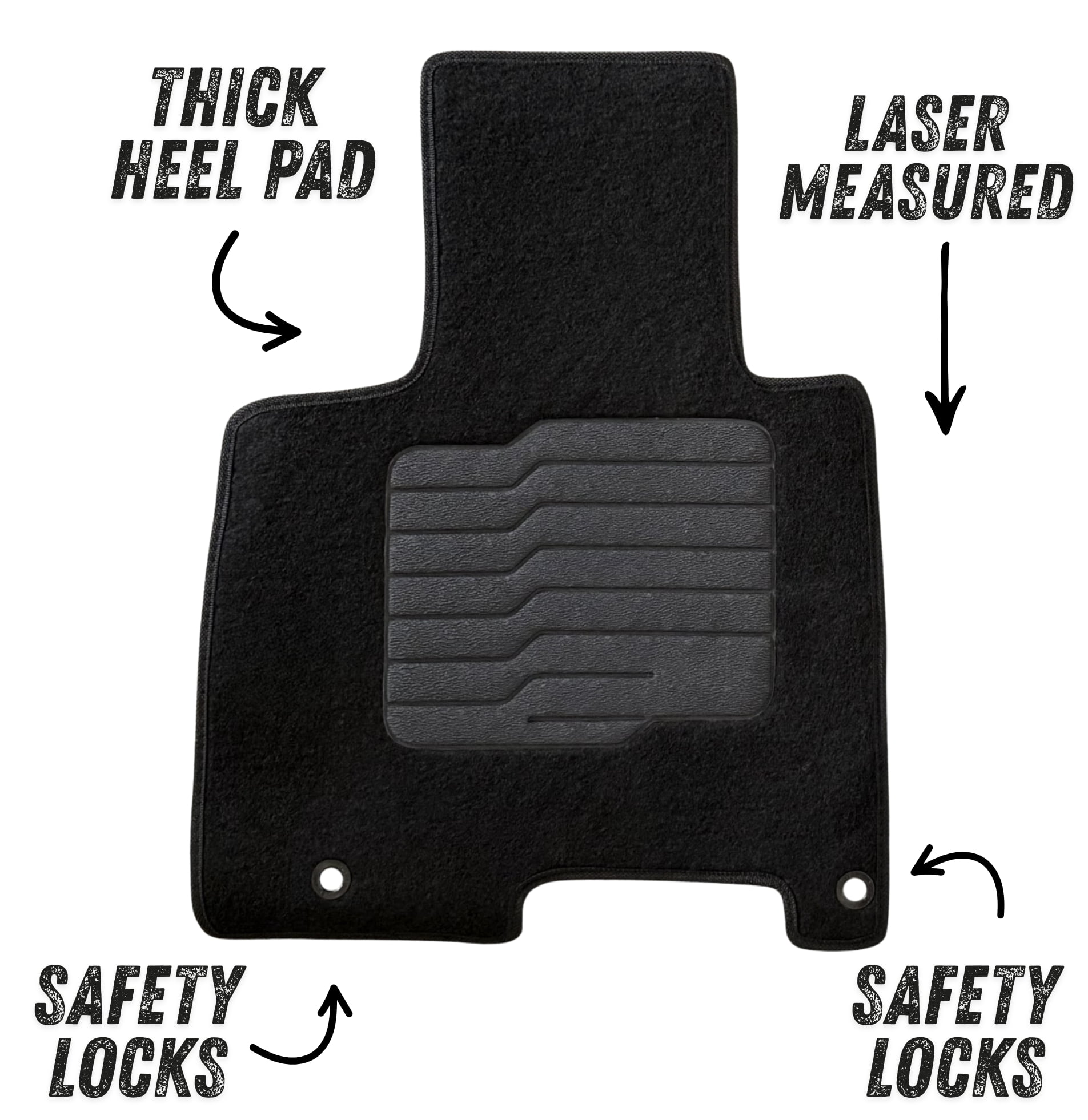 Carpet Floor Mats Fit for 2022 to 2026 Hyundai Tucson, Front and Rear, Black - ecoMats