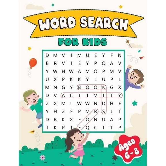 Word Search Book for Kids Ages 6-8: Activity Book for Children, (Paperback)