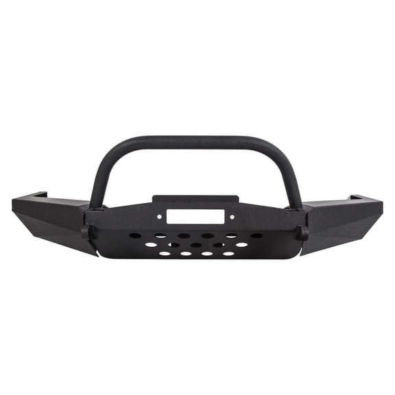 Suitable for Front Bumper Compatible with 1998-2011 Ford Ranger W/Winch Plate Bull Bar D-Ring Mounts Bumper Assembly Steel Powder Coated Black