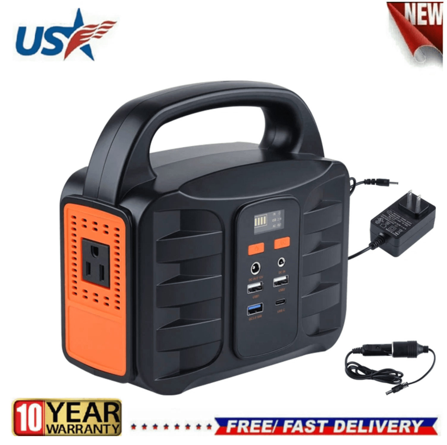 Portable Power Station, Powerstation 42000mAh 220V/150W-200W AC Outlet for Camping Travel Emergency