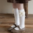 thumbnail image 4 of Girls Knee High Socks with Bow Detail, Soft Stretchable School & Daily Wear Socks for Toddlers and Youth in Assorted Cute Patterns, 4 of 4