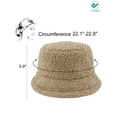thumbnail image 5 of Deago Women Winter Bucket Hat Vintage Cloche Hats Warm Faux Fur Wool Outdoor Fisherman Cap (Khaki), 5 of 8