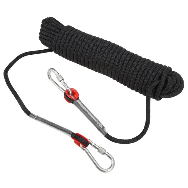 Climbing Rope, Tear Resistant 8mm Static Sports Rope Heavy Duty With End Sleeve For Outdoor Black,Blue,Orange