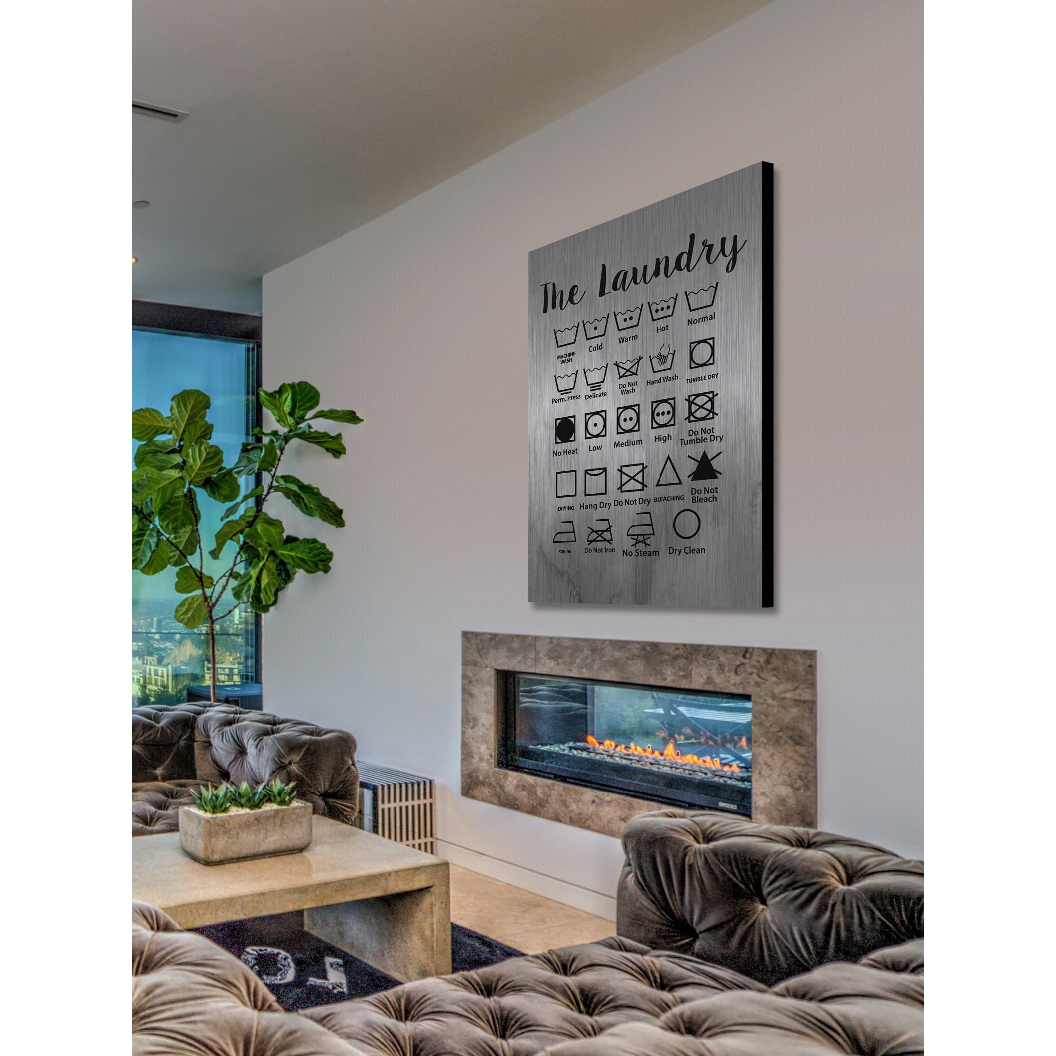 Marmont Hill - "The Laundry" By Diana Alcala Painting Art Print On Brushed Aluminum, 30.0" x 1.5"