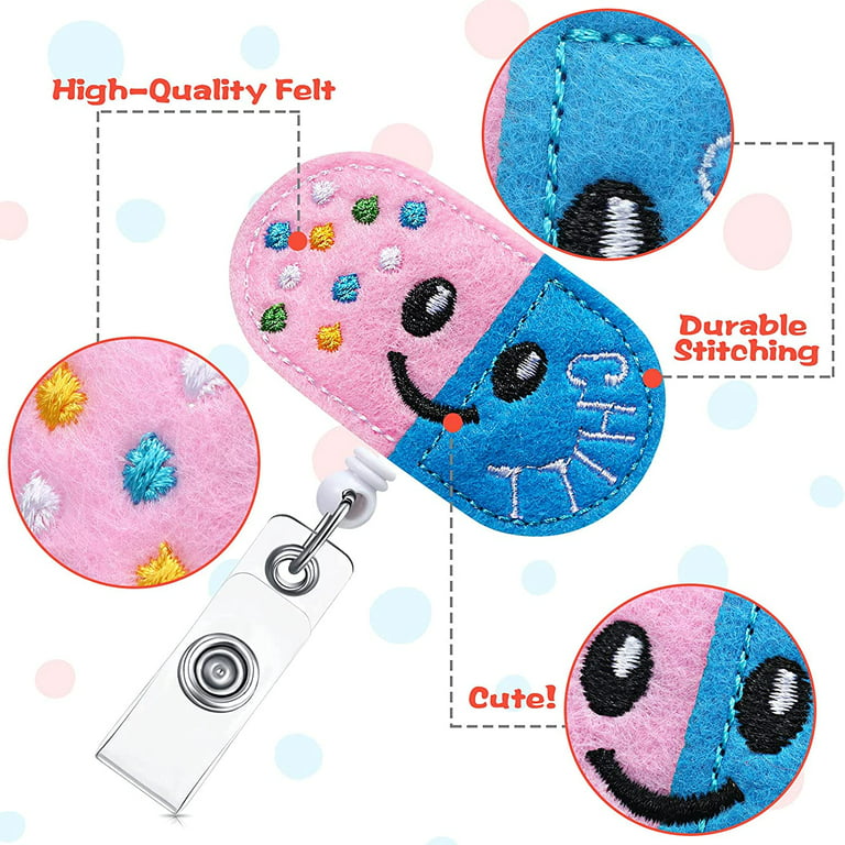 Stitch Cute Badge Card Holder with Lanyard, Retractable Badge Reel, ID  Credit Ca