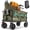 Khaki, variant on Sekey 300L Foldable Wagon Cart, 330 lb Capacity, Heavy Duty Collapsible Wagon with All-Terrain Wheels and Drink Holders, Red