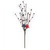 Tunhigl Independence Day Decorations Fourth Of July Party Decorations Red White And Blue Simulated Sprigs Five Star Berries