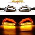 thumbnail image 2 of LED Forma De Cuchillo Indicadores De Señal De Giro Light2pcs Motocicleta 12V Ámbar Intermitente Super Brillante Lámpara Para Honda Yamaha Suzuki, 2 of 4