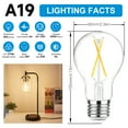 thumbnail image 2 of DAYBETTER A19 Vintage LED Edison Bulbs,NO-Dimmable Light Bulbs 60W Equivalent,5000K White, 8W E26 Standard Base, 800Lumens, CRI80+, Clear Glass Filament Bulb for Home, Farmhouse,6 pack, 2 of 7