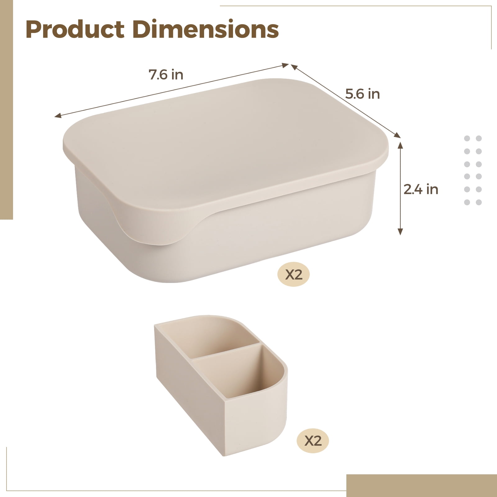 2 PCS Stainless Steel Bento Box, 40 oz Lunch Box with Silicone Lid and Divider, 1200ml Leak Proof Meal Prep Container for Office and Picnic, Refrigerator and Microwave Safe