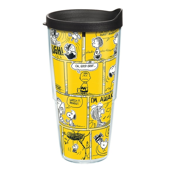 Tervis Peanuts 70th Comic Strip Made in USA Double Walled  Insulated Tumbler Travel Cup Keeps Drinks Cold & Hot, 24oz, Classic