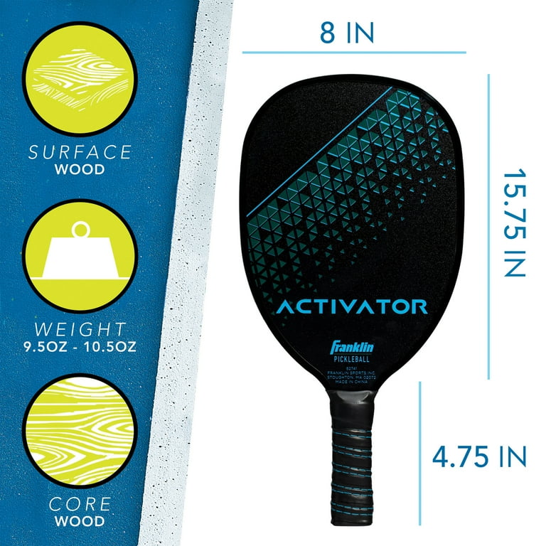 Franklin Sports Activator Pickleball Paddle Set - 4 Paddles + 4 X