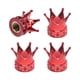 thumbnail image 1 of 4 tapones para válvulas de neumáticos de corona, tapones para válvulas de aire, tapones para neumáticos de coche Rojo, 1 of 9