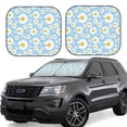 thumbnail image 6 of Kdxio Daisies Flowers Print 2-Piece Sun Shade Front Windshield - Foldable Car Front Window Sunshades for Most Sedans SUV Truck, 6 of 6