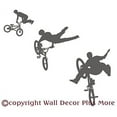 thumbnail image 3 of BMX Biker Silhouettes Vinyl Wall Stickers 23 NEW - Storm Grey, 3 of 3