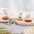thumbnail image 3 of 10 Sets Mini Eternal Flower Glass Dome Cloche Clear Glass Display Case with 2 Colors Wooden Base Bell Jar Cloche for Centerpieces Plants Rocks Specimens Decorations Crafts .6x1, 3 of 8