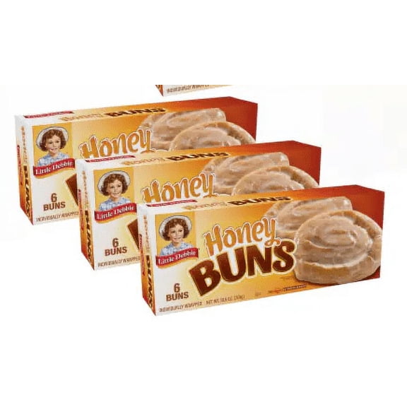 Little Debbie Honey Buns, 6 ct, 10.6 oz pack of 3