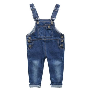 Children Long Overalls Adjustable Straps Jumpsuit Spring Kids Denim Pants for Boys and Girls 110cm / 43.3in