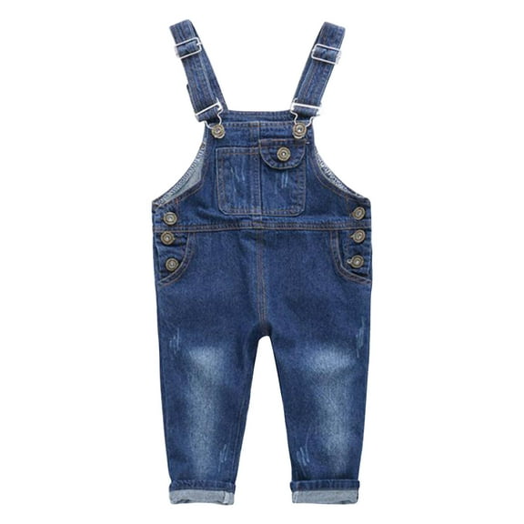 Children Long Overalls Adjustable Straps Jumpsuit Spring Kids Denim Pants for Boys and Girls 130cm / 51.2in